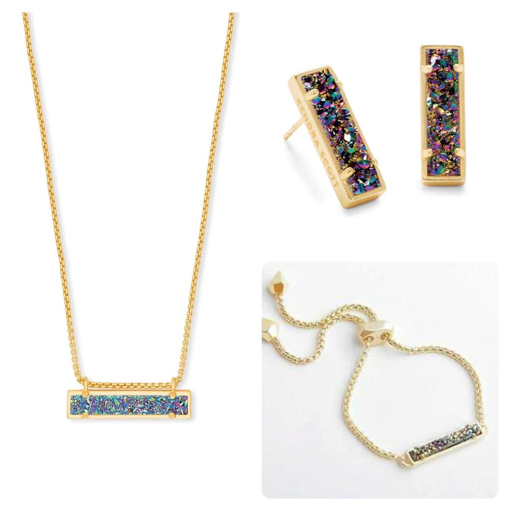 Kendra Scott Set Of 3 Multi Drusy